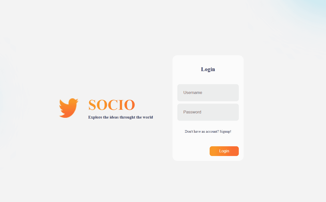 Socio - Social Media Platform